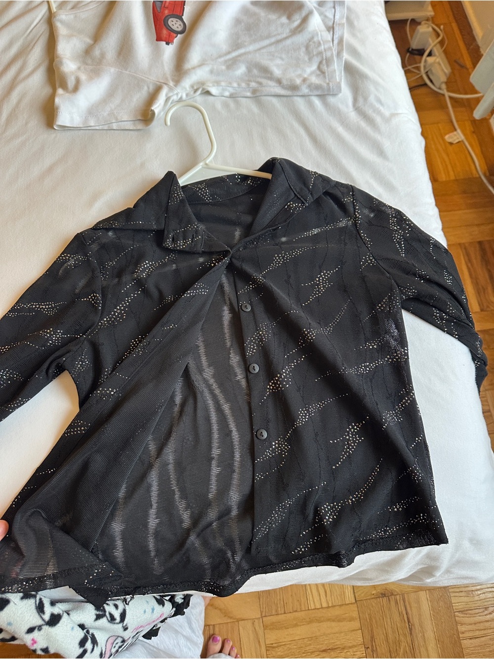 Vintage long sleeve sheer top